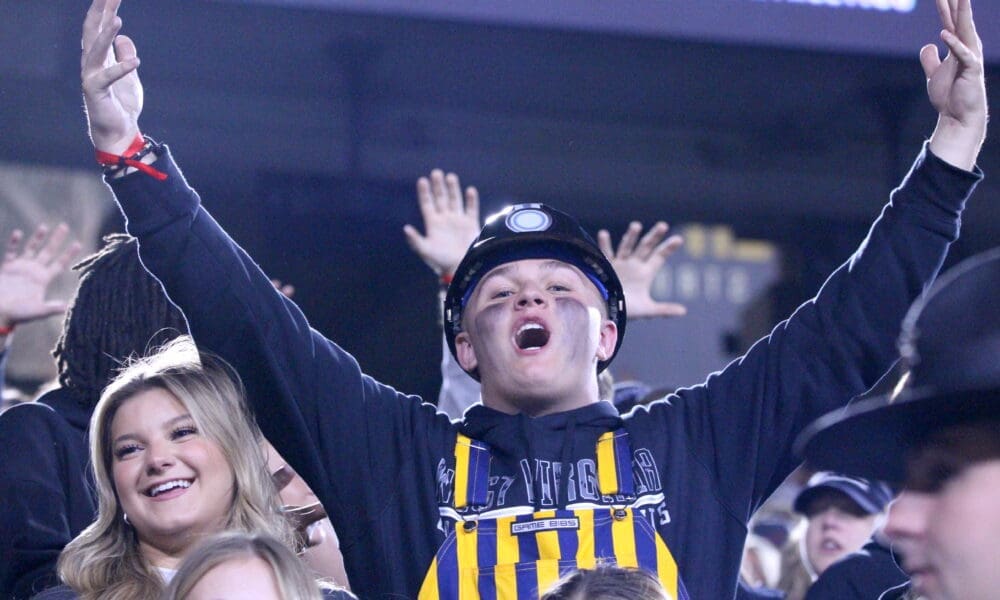 WVU Football fans at Coal Rush game