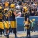 WVU Football Garrett Greene with Kole Taylor and Traylon Ray after scoring TD