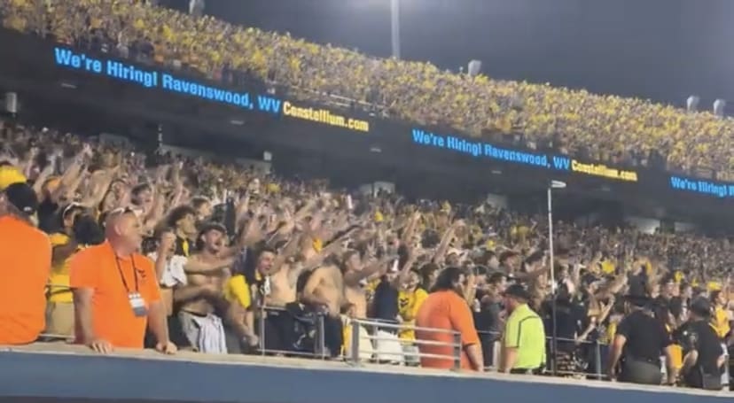 WVU fans singing