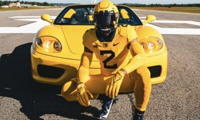 WVU Football all gold uniform