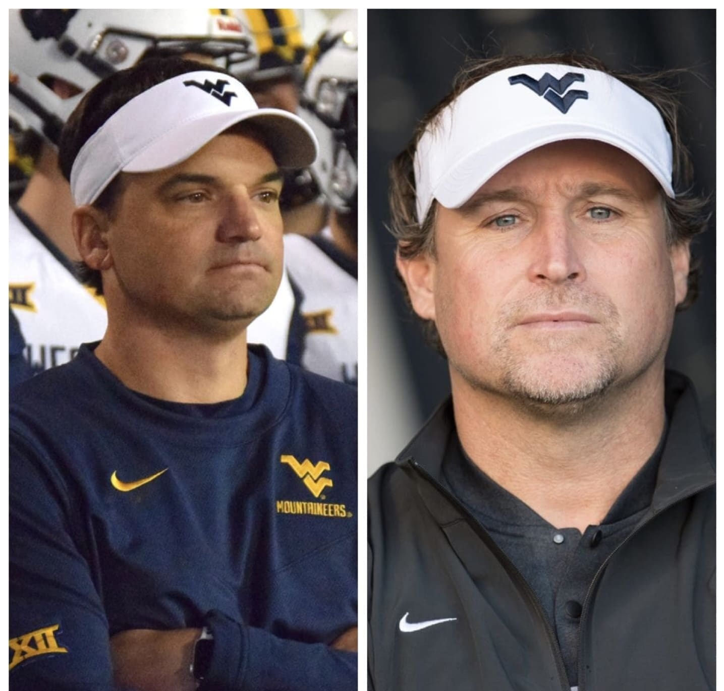 Neal Brown and Dana Holgorsen both with WVU