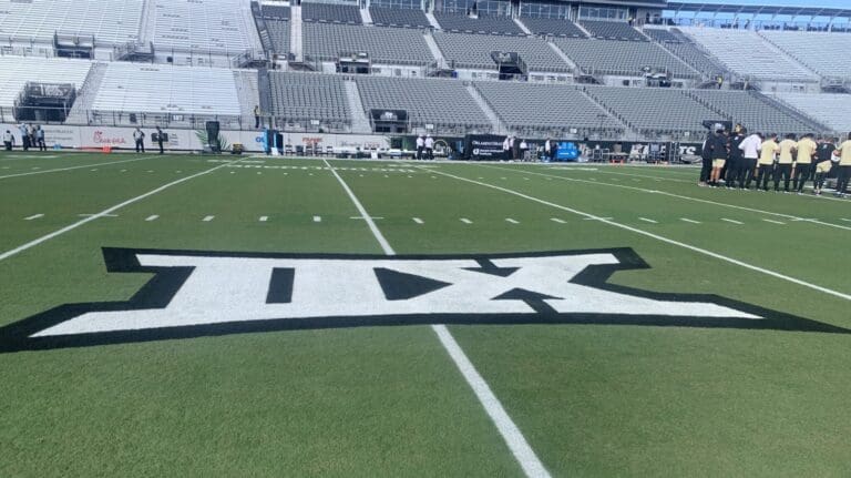 Big 12 logo on UCF field