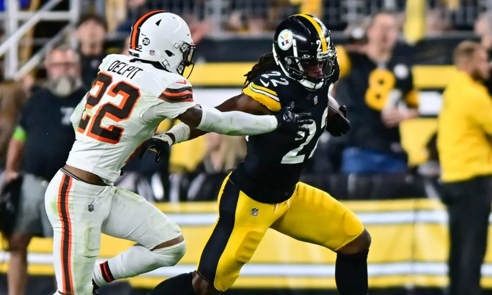 Steelers RB Najee Harris runs against Browns in big NFL game