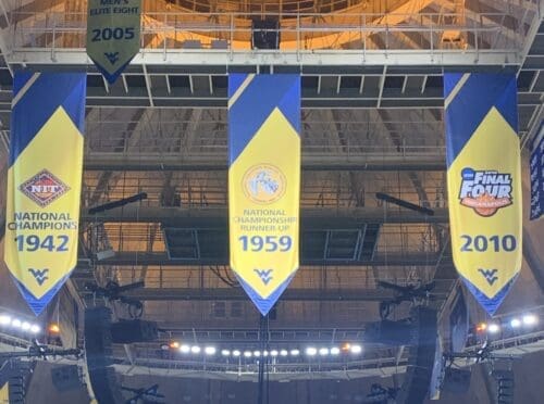 WVU Basketball Banners at Coliseum