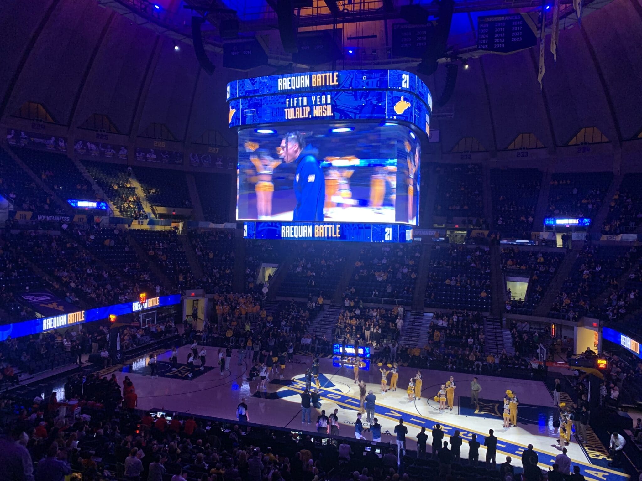 WVU Coliseum stock with Battle intro