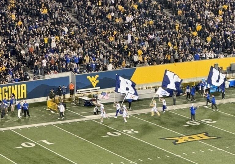 BYU Enters With WV State Flag Credit: Kaila Adams