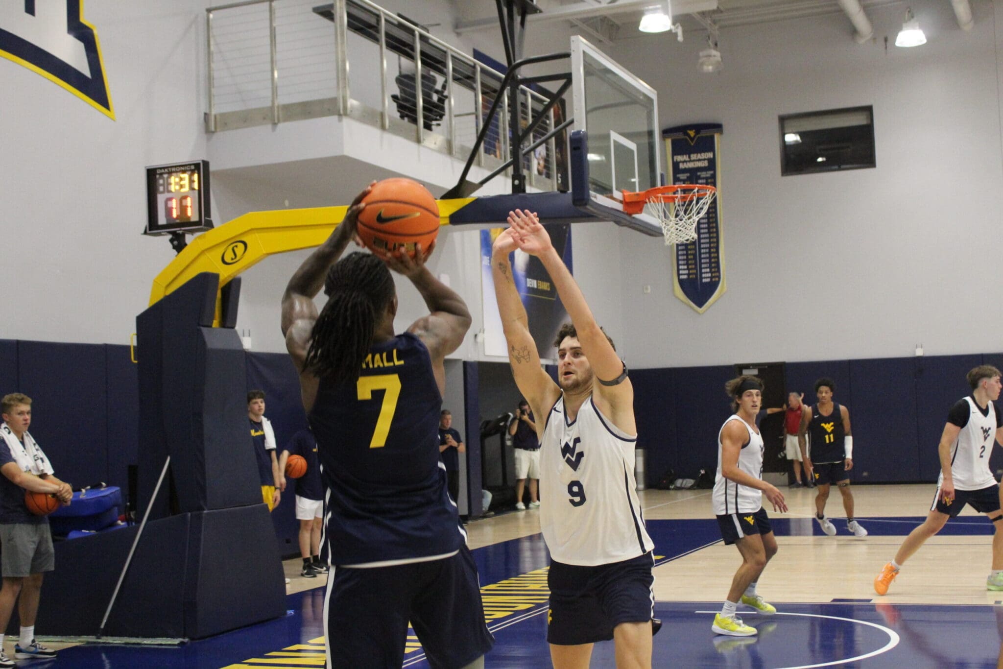 WVU Basketball Javon Small at practice