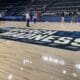 March Madness on floor at NCAA Tournament