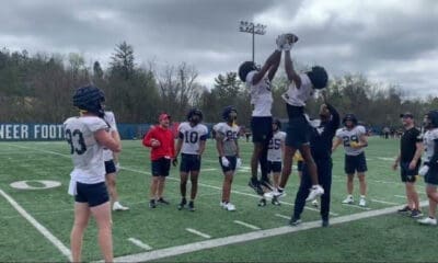 WVU Football WR jump ball drill