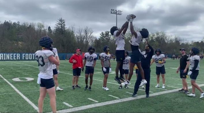 WVU Football WR jump ball drill