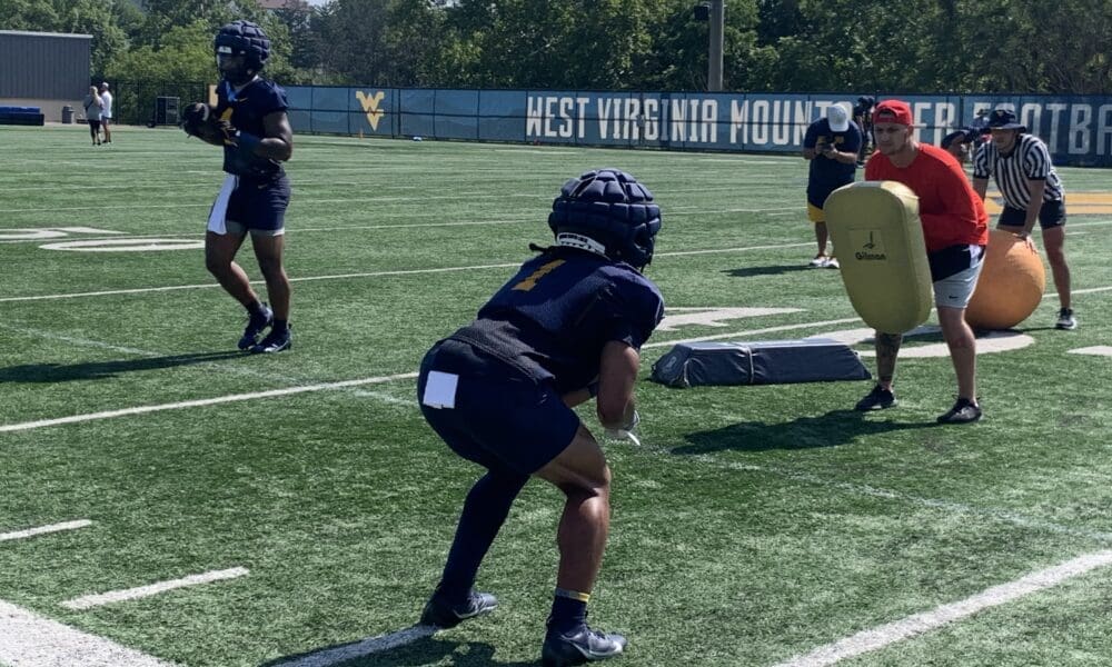 WVU Football RB Jahiem White at practice