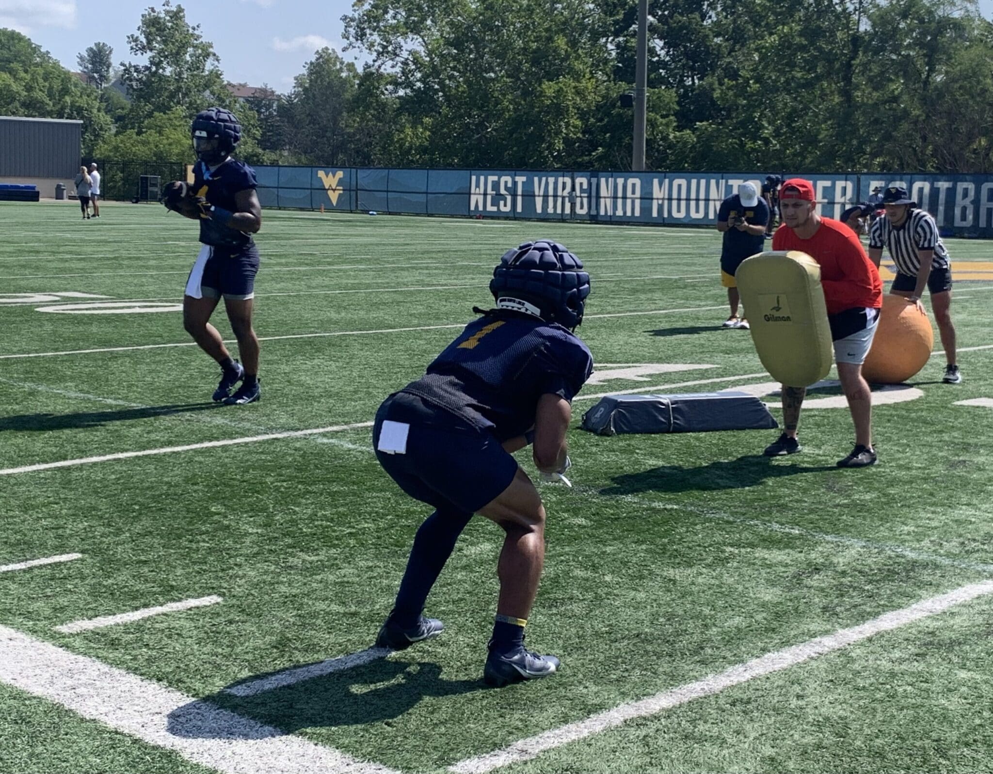 WVU Football RB Jahiem White at practice