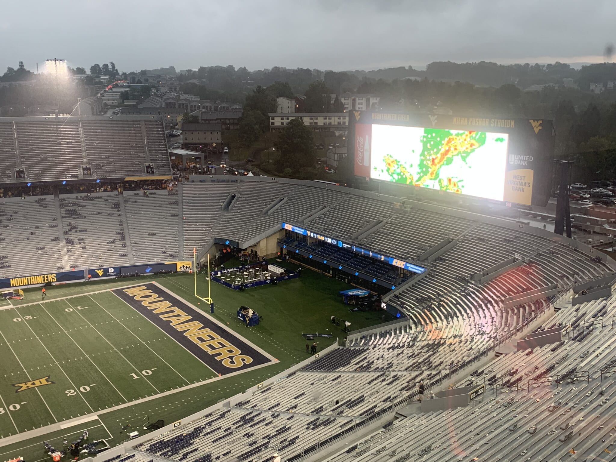 WVU-Penn State weather delay