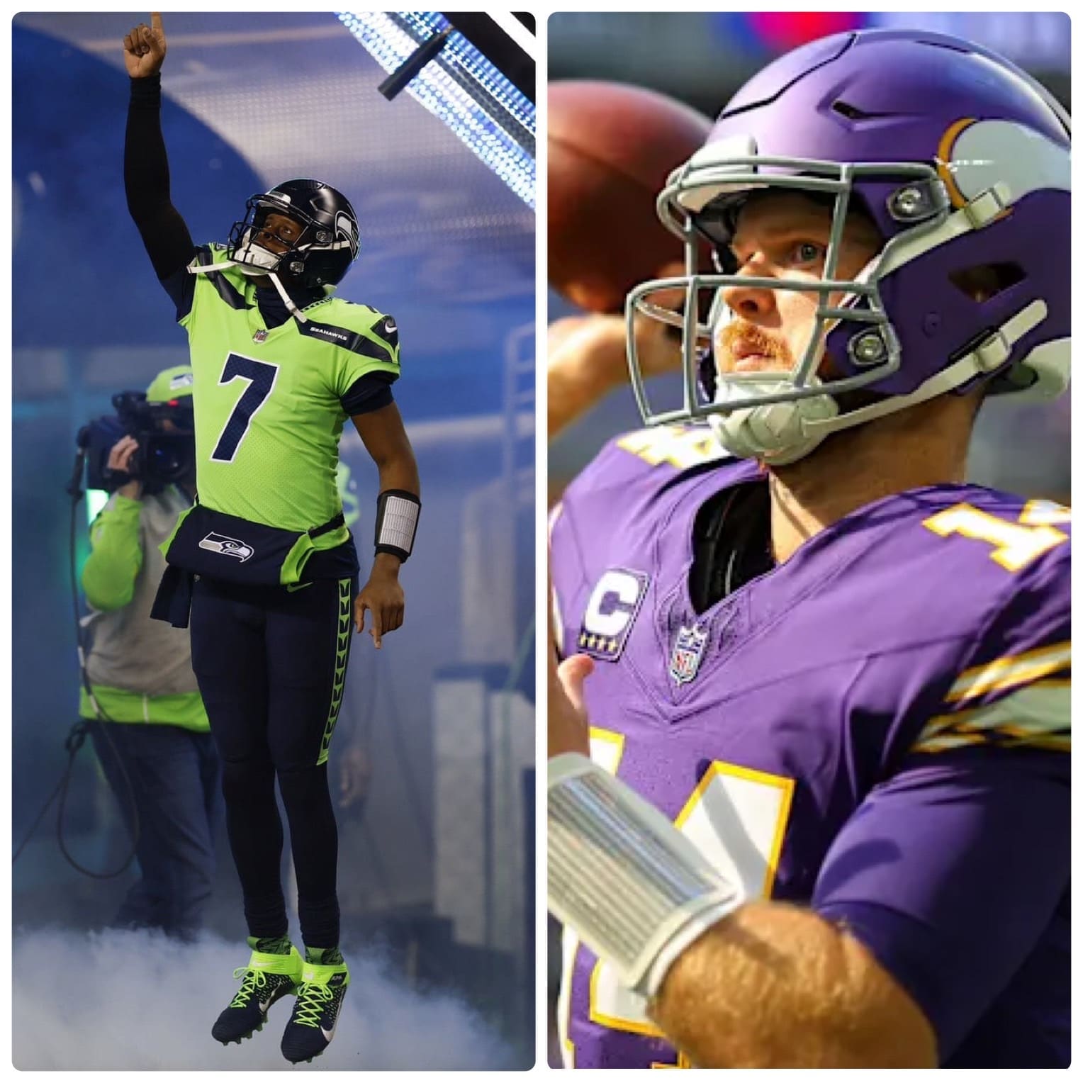 NFL quarterbacks Geno Smith and Sam Darnold