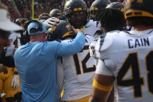 WVU Football team celebrates Anthony Wilson