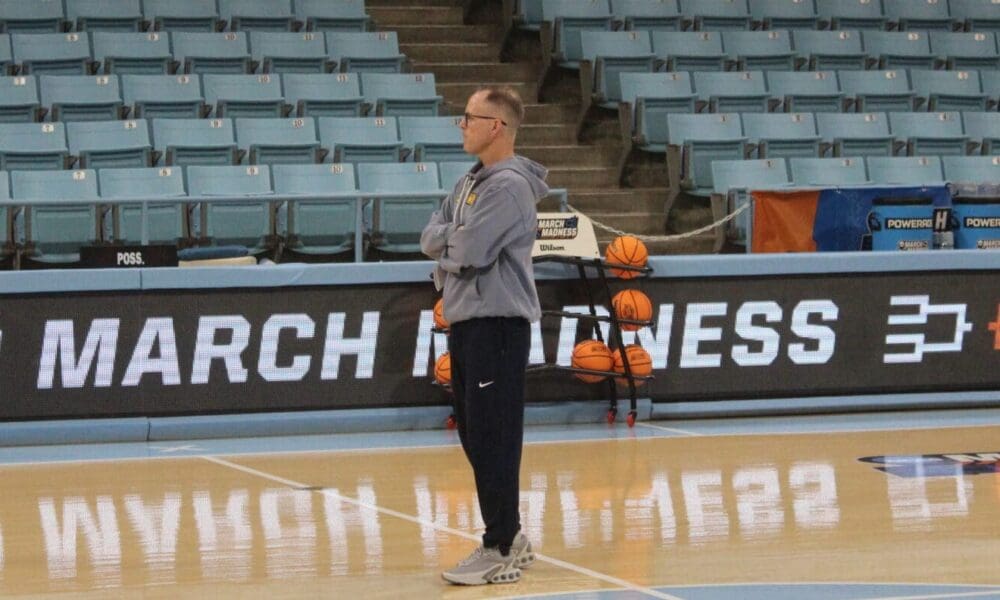 WVU Women's Basketball HC Mark Kellogg at NCAA Tournament