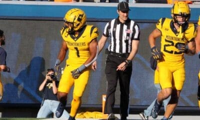 WVU Football Jahiem White TD run against Albany