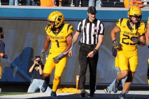 WVU Football Jahiem White TD run against Albany