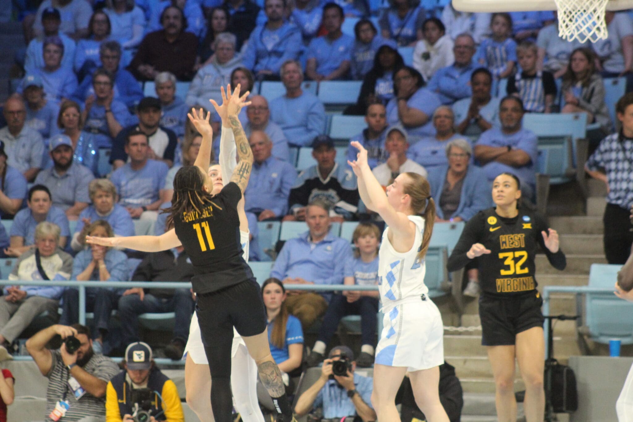 WVU Women’s Basketball JJ Quinerly against UNC at NCAA Tournament