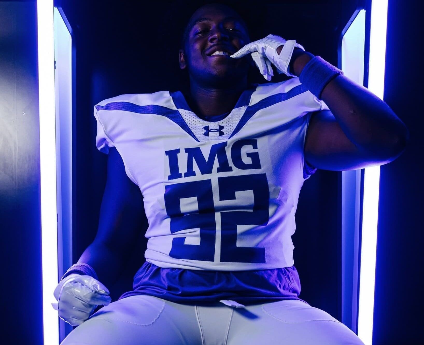 WVU Football DL recruit Carmelo McKenzie with IMG