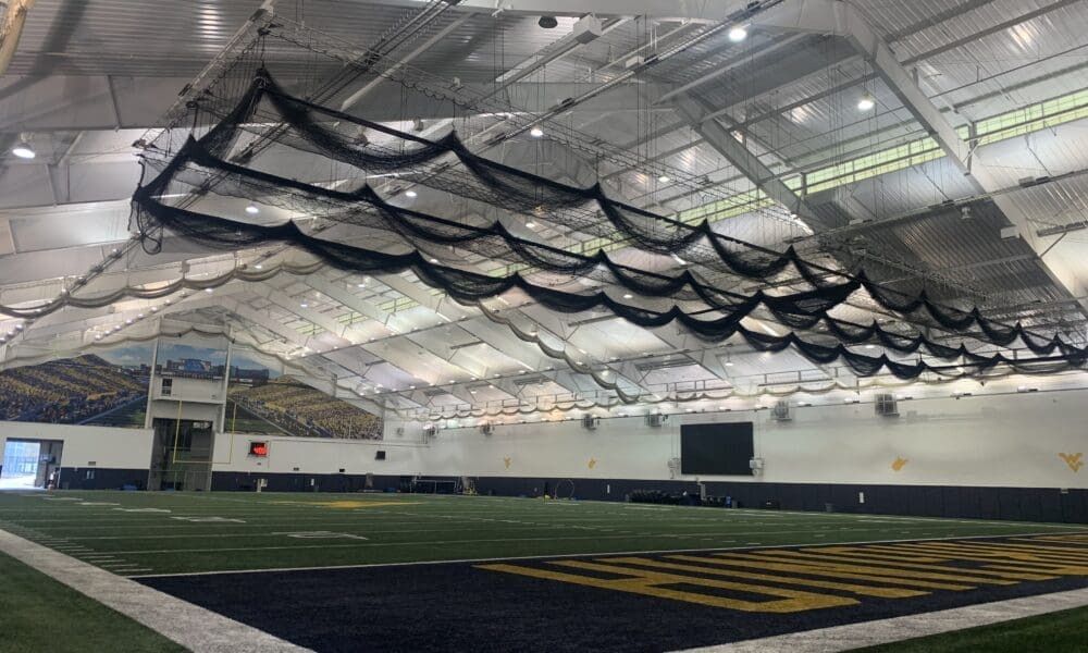 WVU Football indoor practice facility stock