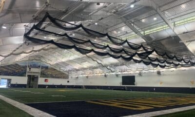 WVU Football indoor practice facility stock