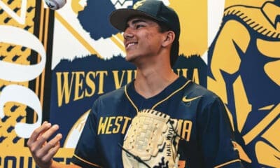 WVU Baseball transfer right-handed pitcher Dawson Montesa. Image courtesy of Dawson Montesa's Instagram account.