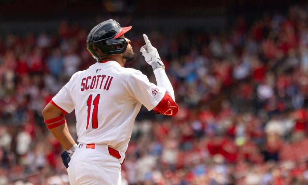 Victor Scott after home run