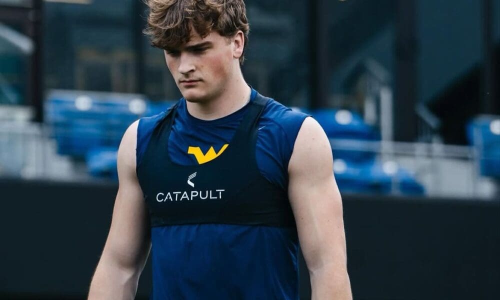 WVU Football nickel safety Chris Fileppo. Image courtesy of Chris Fileppo's Instagram account.