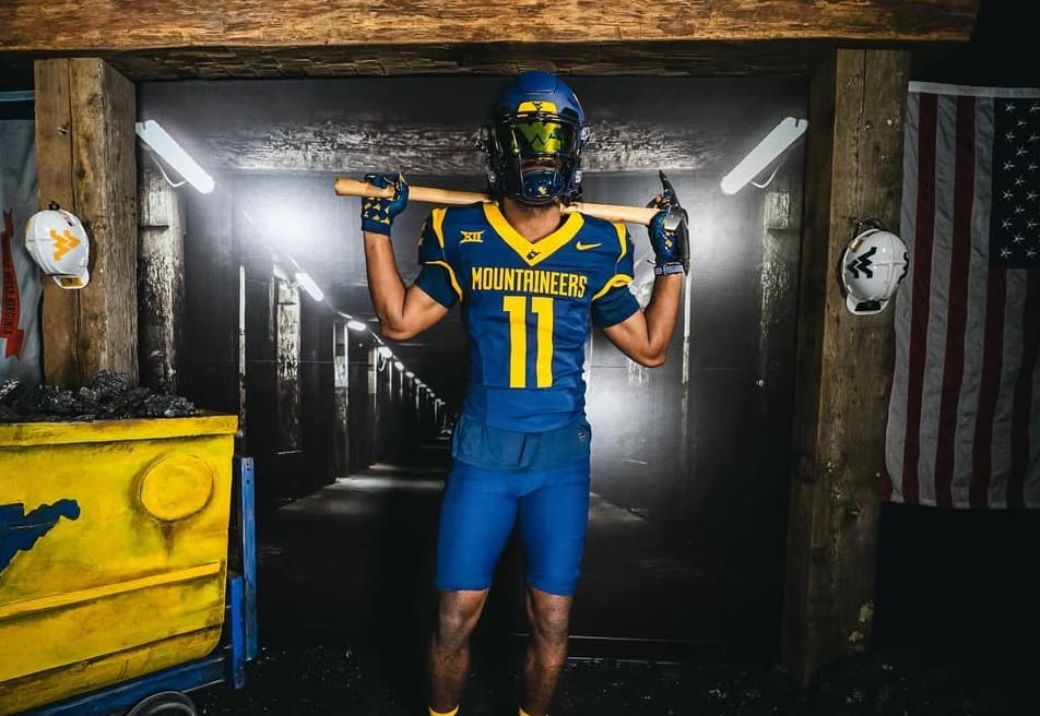 WVU Football wide receiver Jordan McCants. Image courtesy of Jordan McCants' Instagram account.