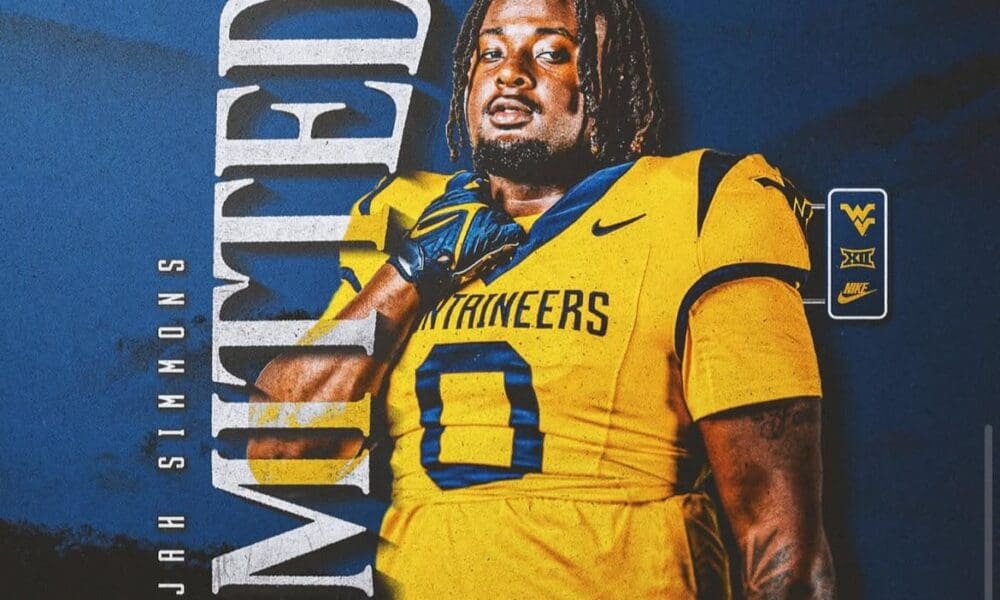 WVU Football defensive line transfer Elijah Simmons. Image courtesy of Elijah Simmons' Instagram account