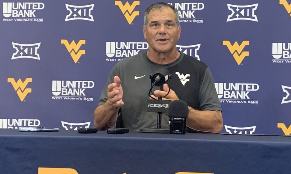 WVU OL coach Jack Bickenll