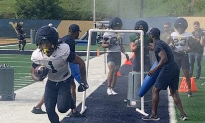 WVU Football RB Jahiem White at practice