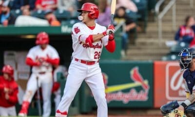 JJ Wetherholt with Cardinals minor league team