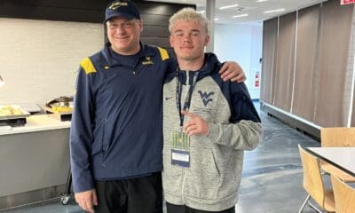 WVU Football punter recruit Jimmy Gregg and Rich Rodriguez