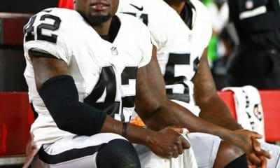Karl Joseph and Bruce Irvin with Raiders