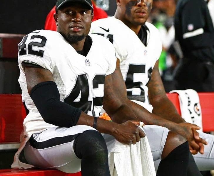 Karl Joseph and Bruce Irvin with Raiders