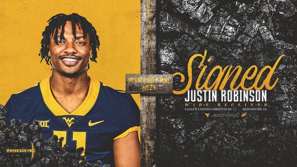 WVU Football WR Justin Robinson