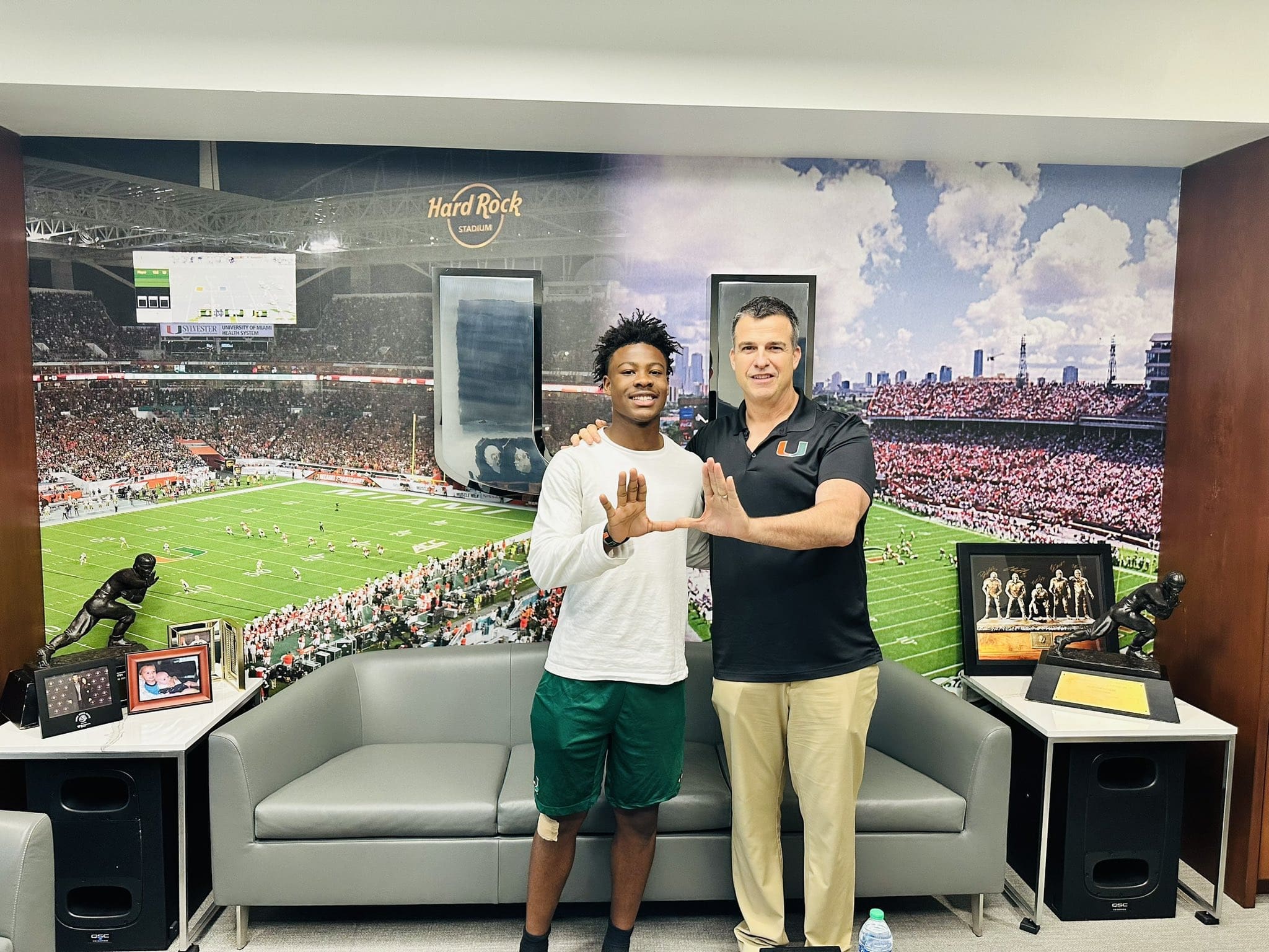 WVU Football WR recruit Kobby Howard at Miami visit