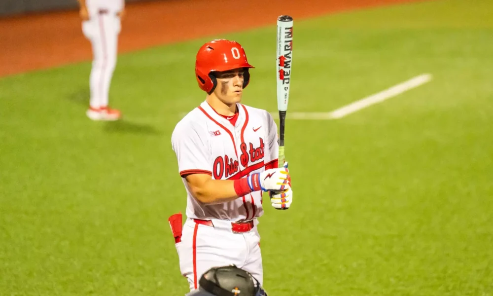 WVU Baseball Matthew Graveline with Ohio State
