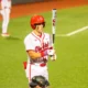 WVU Baseball Matthew Graveline with Ohio State