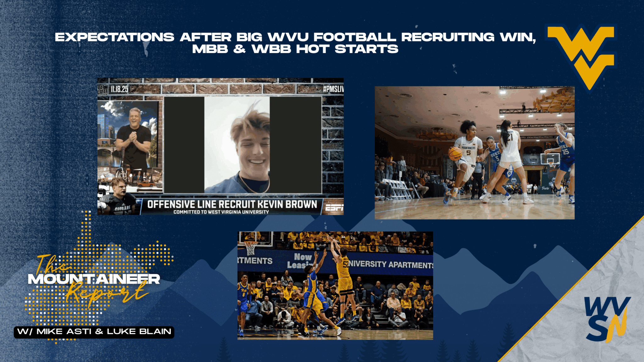 Mountaineer Report on Kevin Brown to WVU Football, MBB, WBB Hot Starts
