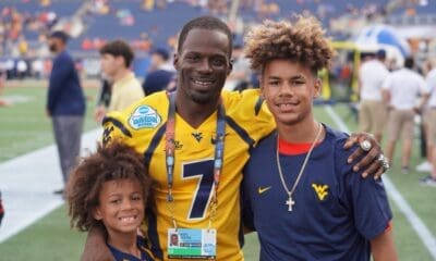 WVU Football coach and legend Noel Devine with sons