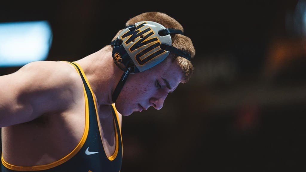 WVU wrestler Peyton Hall