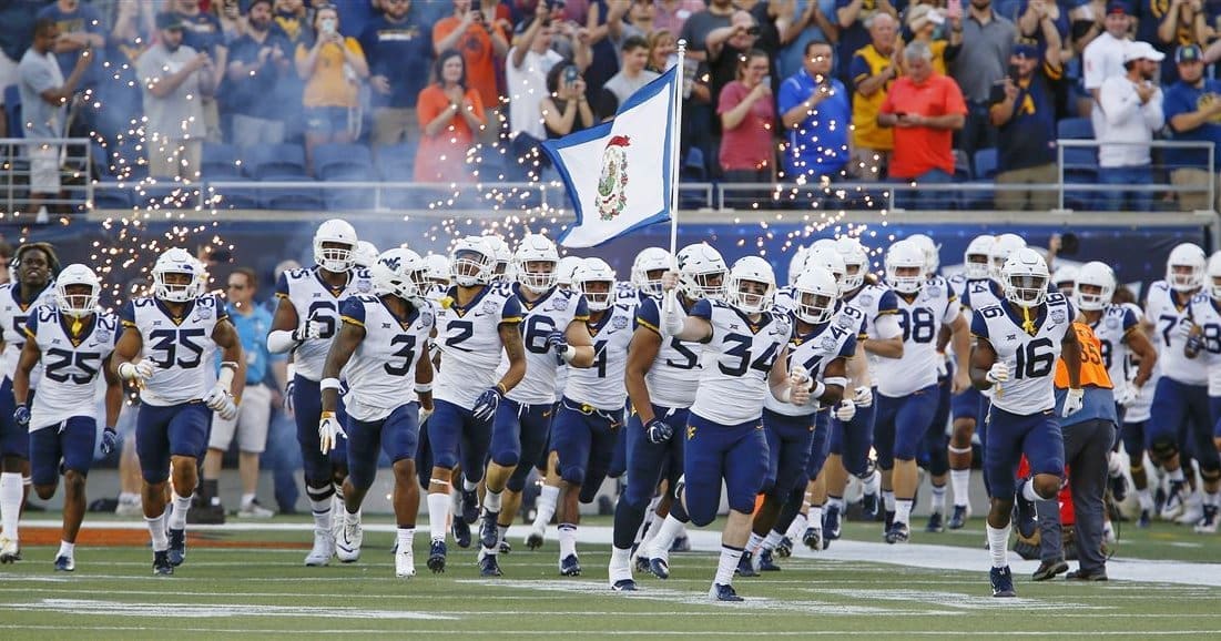 WVU football flag stock