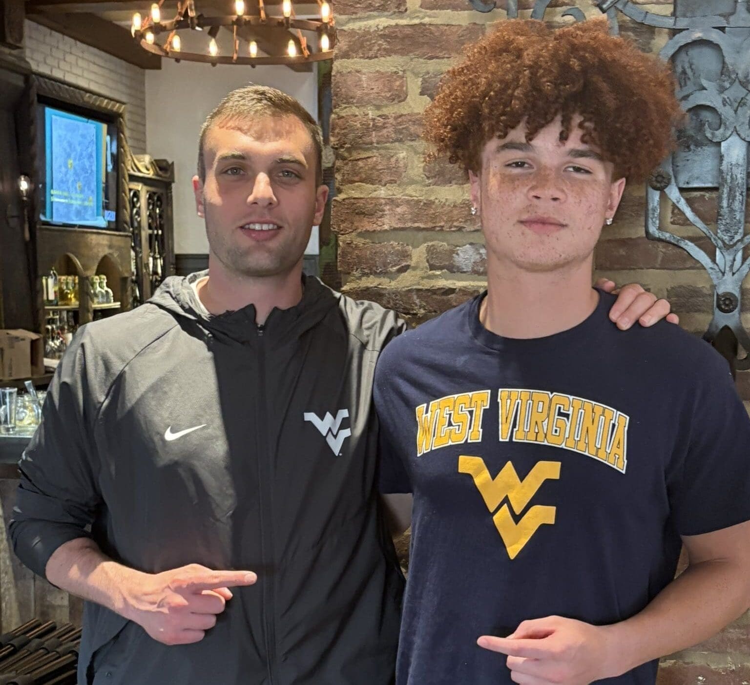 WVU Football Ryan Garrett and Zachary Washington