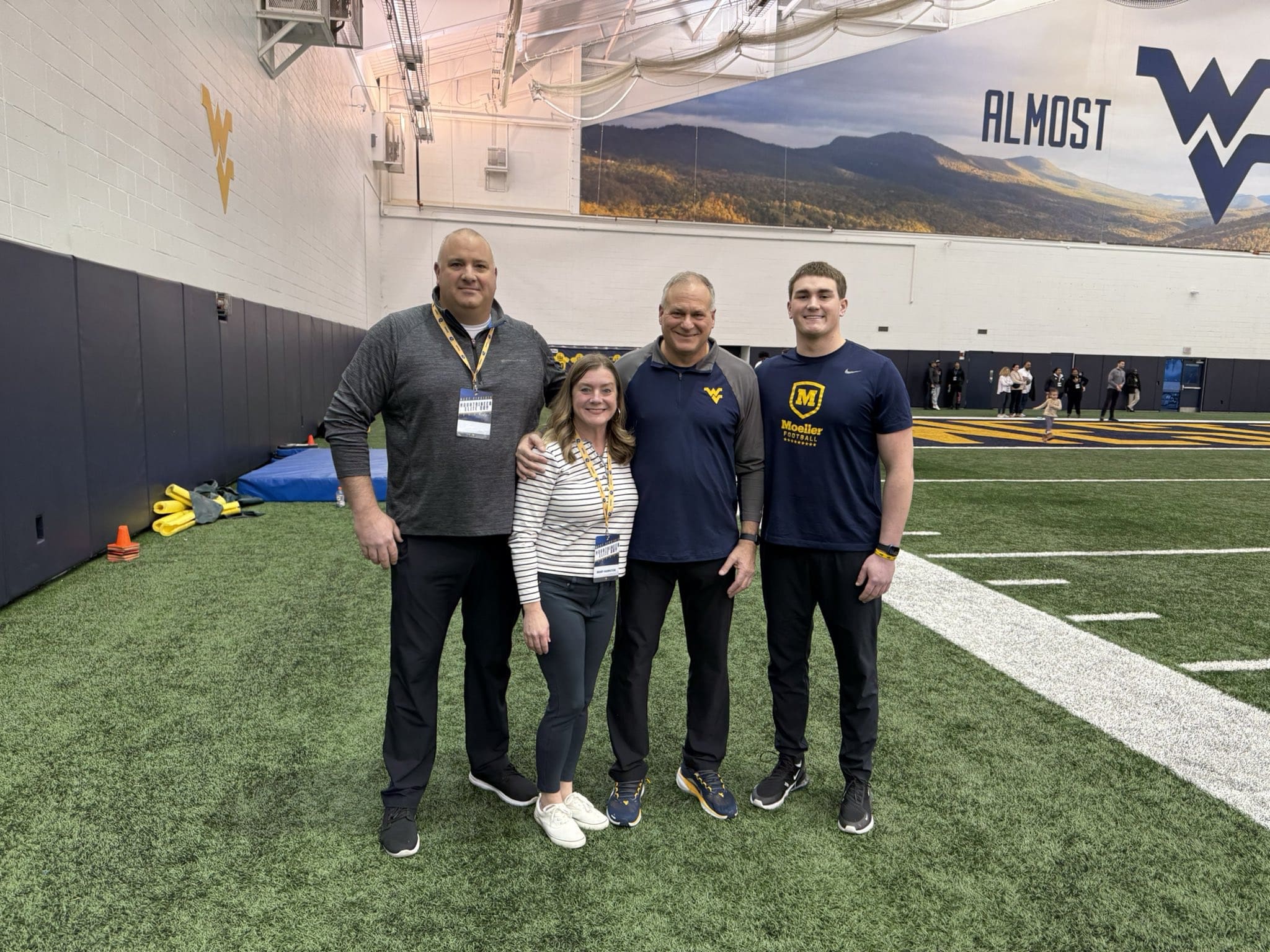 WVU Football TE commit Sam Hamilton with Rich Rodriguez