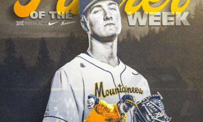 WVU pitcher Robby Porco named Big 12 Pitcher of the Week.