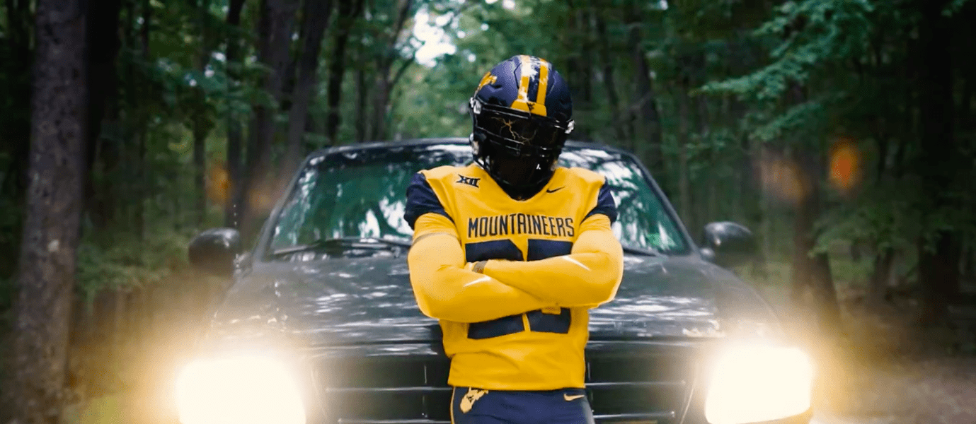 WVU Football 2023 Country Roads Uniforms for Backyard Brawl