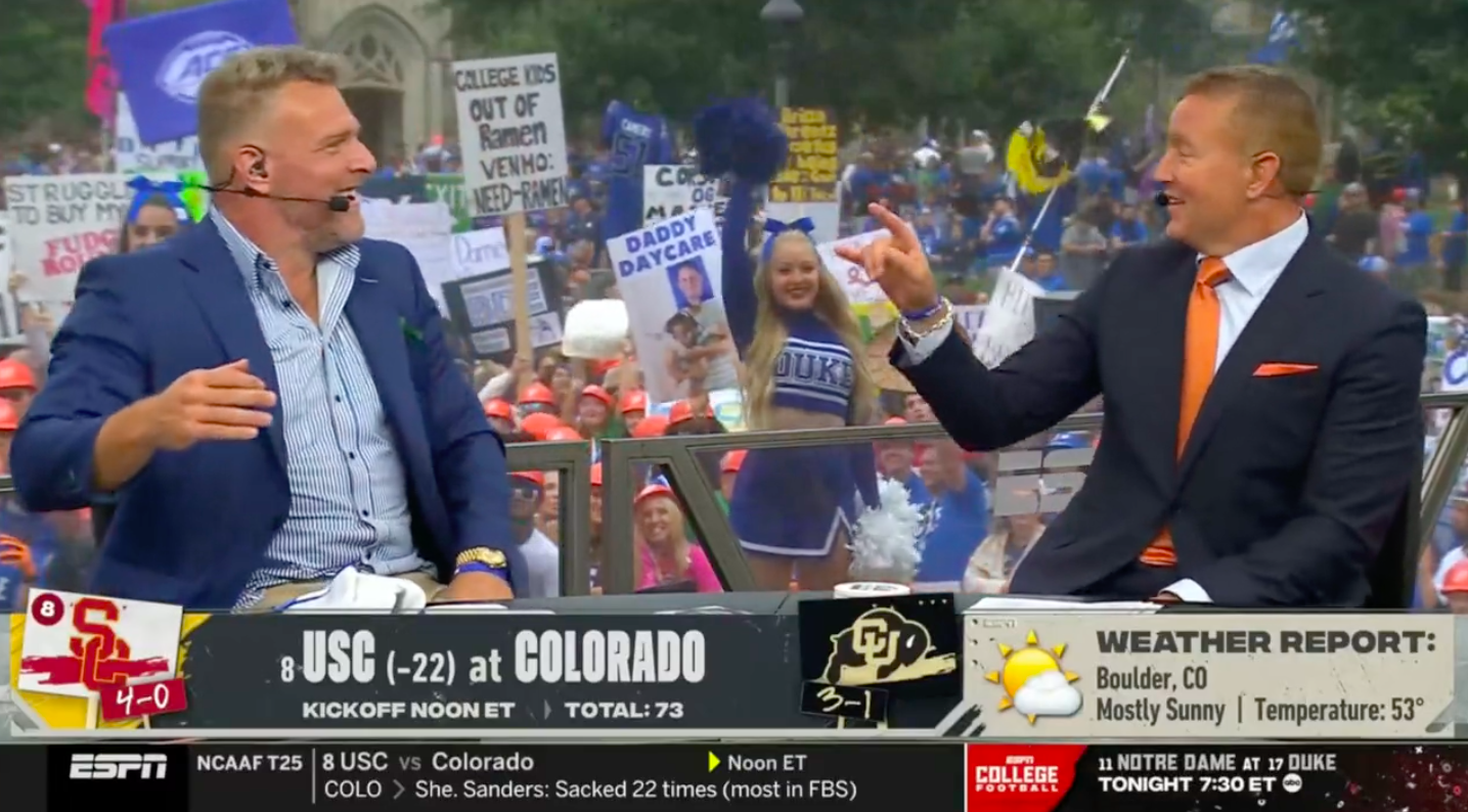 Pat McAfee and Kirk Herbstreit on College GameDay